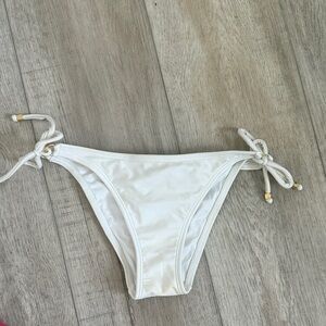 Vix Bikini Bottom MEDIUM white with gold (see pics)